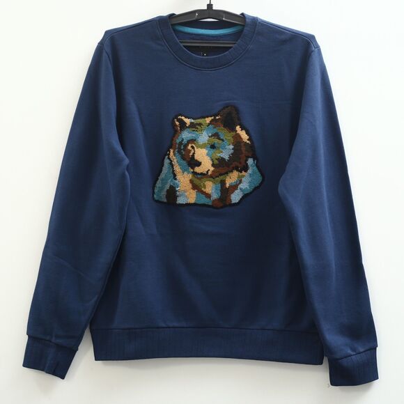 BONOBOS Critter Supersoft Fleece Crew Sweater Embroidered Long Sleeve M 283308 - Picture 3 of 8